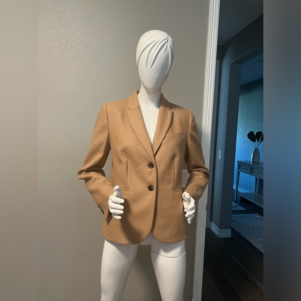 Boden British Tweed by Moon Camel Tan Blazer, US 10